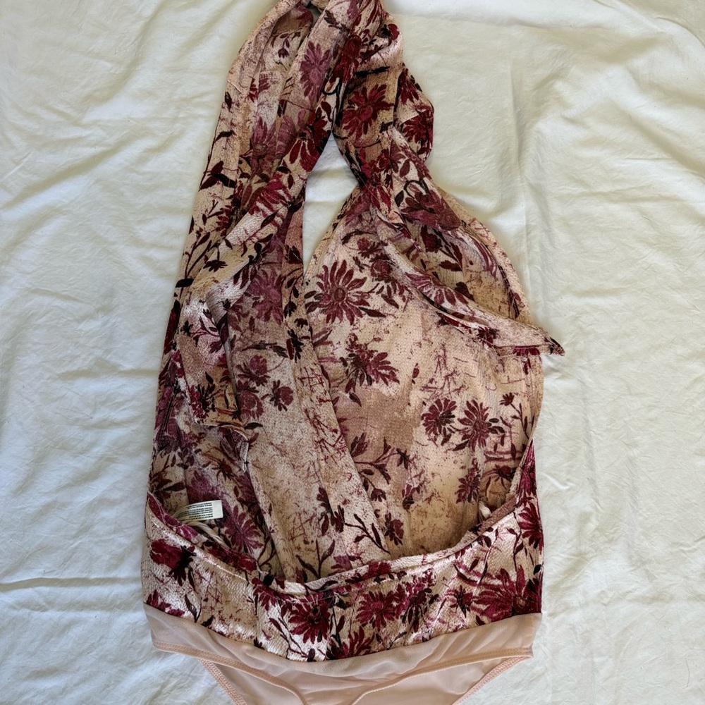 NWT Free People Halter Floral Bodysuit XL - Picture 6 of 8